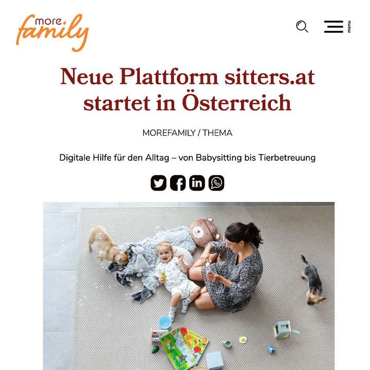 Neue Plattform Sitters.at startet in Österreich